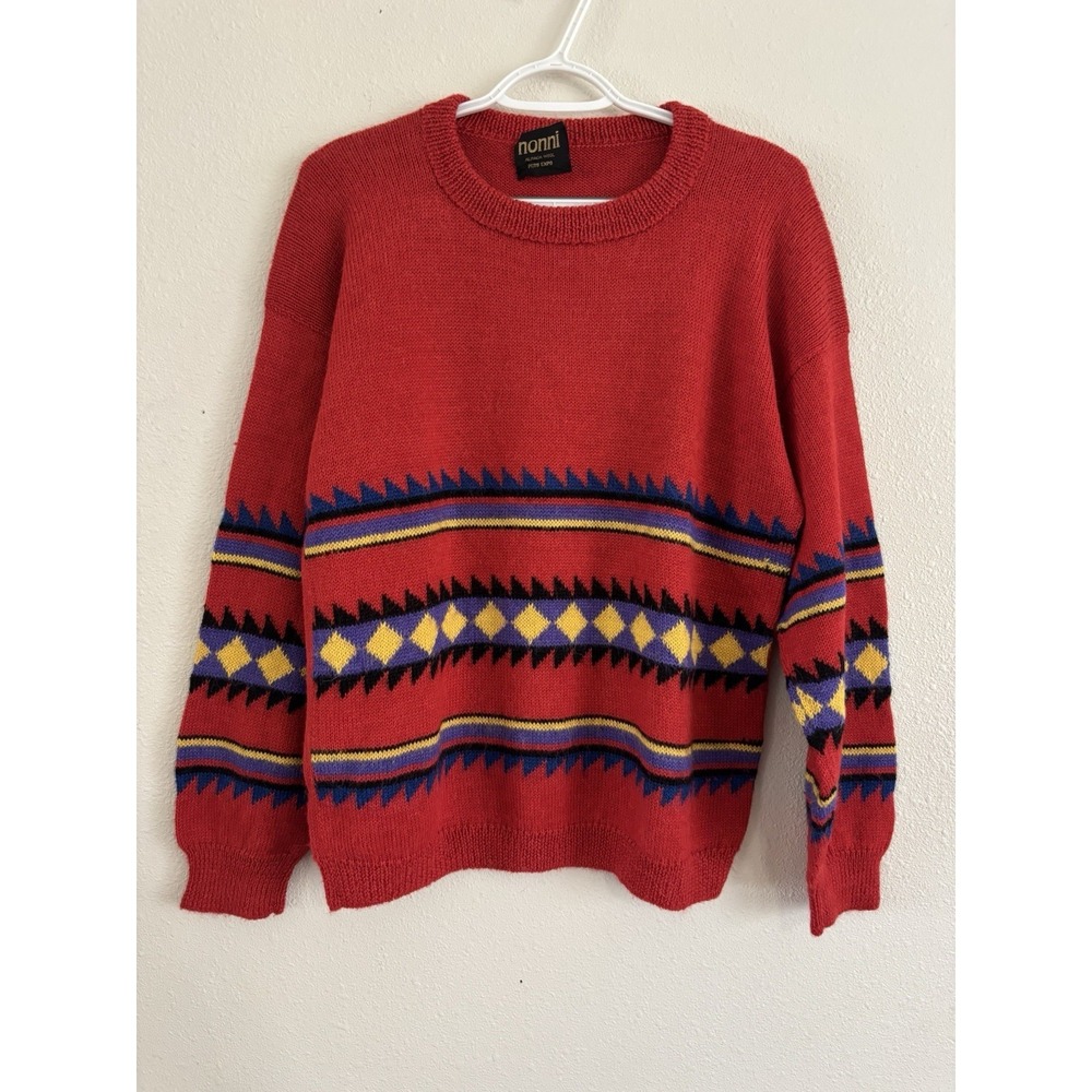 Vintage Nonni Alpaca Wool Peru Expo Southwestern Knit Sweater Womens M/L?